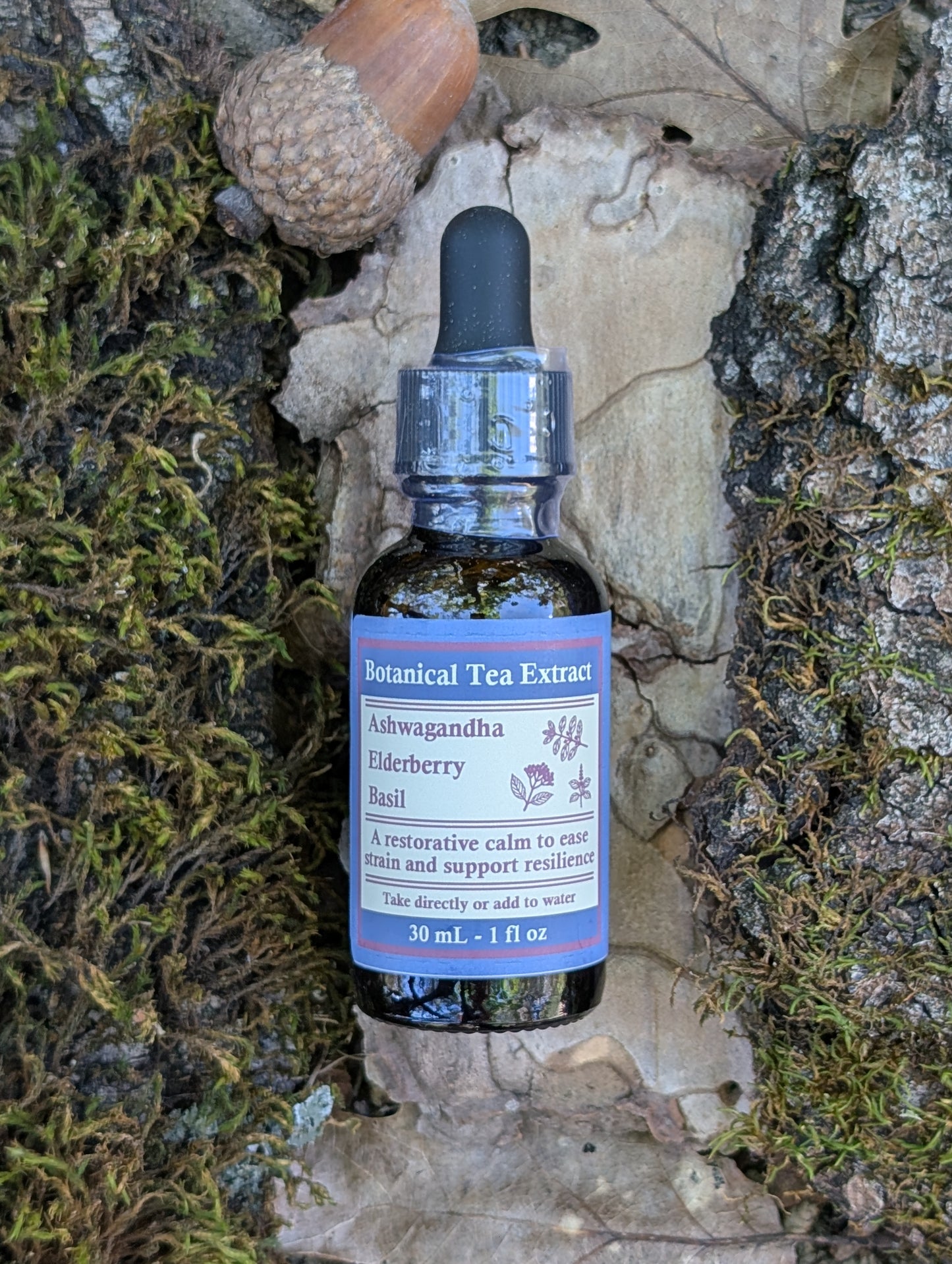 Ashwagandha, Elderberry, and Basil - Botanical Tea Extract