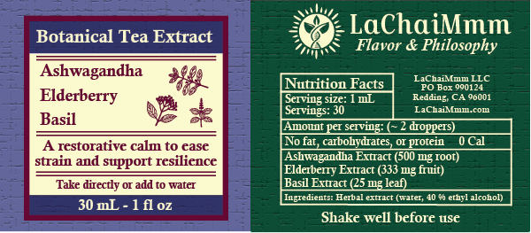 Ashwagandha, Elderberry, and Basil - Botanical Tea Extract
